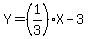 Y=+%281%2F3%29X-3