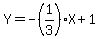 Y=+-%281%2F3%29X%2B1