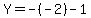Y=-%28-2%29-1