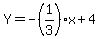 Y=-%281%2F3%29x%2B+4