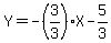 Y=-%283%2F3%29X-5%2F3
