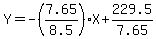 Y=-%287.65%2F8.5%29X%2B229.5%2F7.65