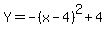 Y=-%28x-4%29%5E2+%2B+4