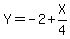 Y=-2%2BX%2F4