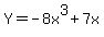Y=-8x%5E3%2B7x