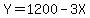 Y=1200-3X