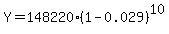 Y=148220%281-0.029%29%5E10