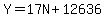 Y=17N%2B12636