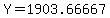 Y=1903.66667