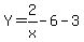 Y=2%2Fx-6+-3
