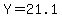Y=21.1