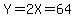 Y=2X=64