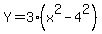 Y=3%28x%5E2-4%5E2%29