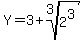 Y=3%2Broot%283%2C2%5E3+%29