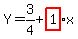 Y=3%2F4%2Bhighlight%281%29%2Ax