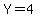 Y=4