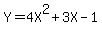 Y=4X%5E2%2B3X-1