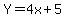 Y=4x%2B5
