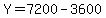 Y=7200-3600
