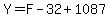 Y=F-32%2B1087