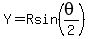 Y=Rsin%28theta%2F2%29