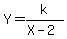 Y=k%2F%28X-2%29