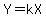 Y=kX