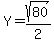 Y=sqrt%2880%29%2F2