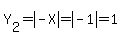 Y%5B2%5D=+abs%28-X%29=abs%28-1%29=1