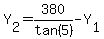 Y%5B2%5D=380%2Ftan%285%29-Y%5B1%5D