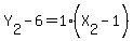 Y%5B2%5D-6=1%28X%5B2%5D-1%29