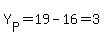 Y%5BP%5D=19-16=3