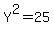 Y%5E2=25