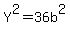 Y%5E2+=+36b%5E2