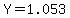Y+=+1.053