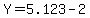 Y+=+5.123+-+2