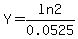 Y+=+ln+2%2F0.0525