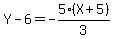 Y-6=-5%2F3%2A%28X%2B5%29