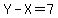 Y-X=7