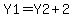 Y1=Y2%2B2