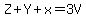 Z%2BY%2Bx+=+3V