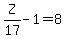 Z%2F17-1=8
