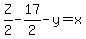 Z%2F2-17%2F2-y=x