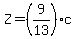 Z=%289%2F13%29c