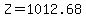 Z=1012.68