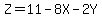 Z=11-8X-2Y