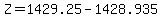 Z=1429.25-1428.935
