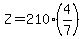 Z=210%2A%284%2F7%29