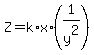 Z=k%2Ax%2A%281%2Fy%5E2%29