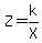 Z=k%2FX